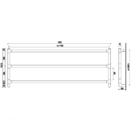 Полотенцесушитель электрический Margaroli Sereno (Серено) 5-530/3CRN BOX