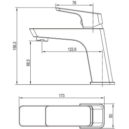 Смеситель для раковины Aquanet Gotic AF440-10B