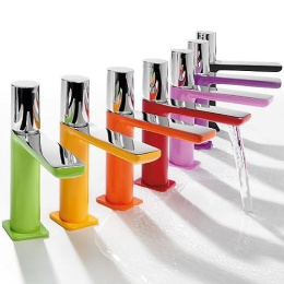 Фото Tres Loft Colors 20011001AMD Смеситель для раковины (янтарный, хром)