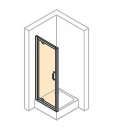 Душевая дверь в нишу Huppe X1 140703.069.321 (120703.069.321) распашная 190 х 90 см