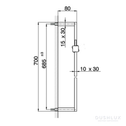 Фото Штанга для душа с фиксатором Cisal Shower DS01209040, черный