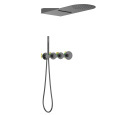 Душевая система встроенная с термостатом Timo Saona SX-2350/18SM черное золото