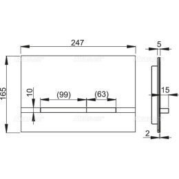 Кнопка смыва AlcaPlast (STRIPE-GL1200) белый