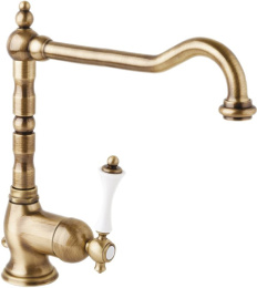 Смеситель Cezares Margot MARGOT-LLM2-01-Bi для мойки, хром/белый