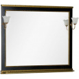 Зеркало Aquanet Валенса 110 черный краколет/золото