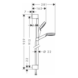 Душевой набор 26538400 Hansgrohe Crometta Vario EcoSmart (белый, хром)