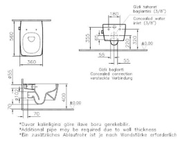 Подвесной унитаз Vitra Metropole (7672B003-1684) белый