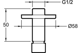 Держатель для верхнего душа Jacob Delafon Eo E889-CP