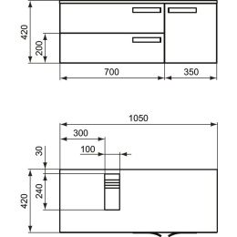 Подстолье для раковины K2727WG Ideal Standard Strada