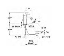 Фото Teka Kobe 35621212 Смеситель для биде