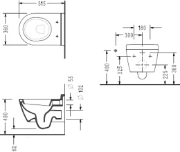 Унитаз подвесной Serel Smart SM25BM с функцией биде, с микролифтом