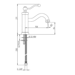 Фото Смеситель для раковины Paini Duomo 88F3205 бронза