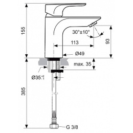 Ideal Standard Strada A5450AA для раковины