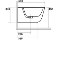 Фото Биде подвесное Kerasan Tribeca 512589 На 1 отверстие Ferro matt