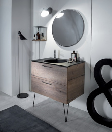 Зеркало Jacob Delafon Odeon Rive Gauche EB1268-S14, 90 см, лакированная рама черный сатин