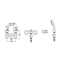 Смеситель для ванны Roca Brava (5A0130C02) хром