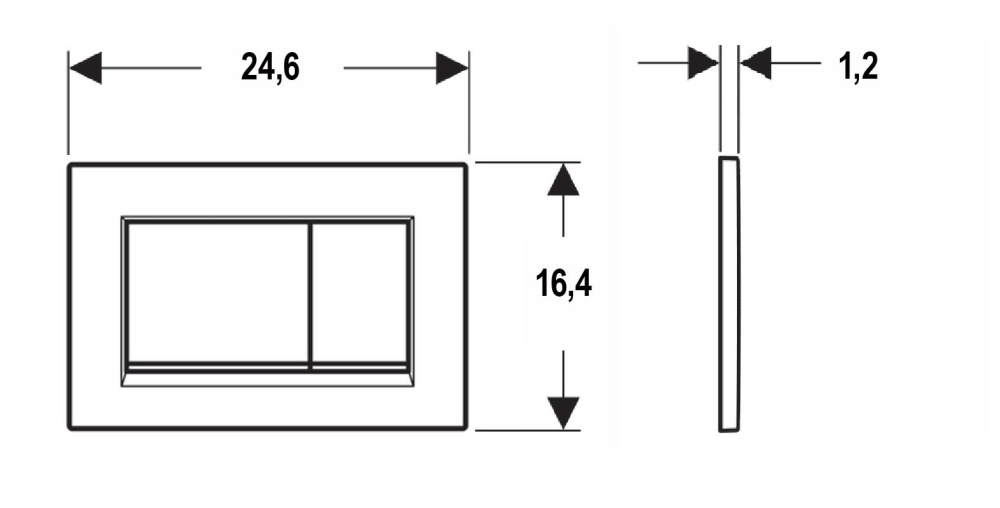 Кнопка смыва Geberit Sigma 30 (115.883.DW.1) черный