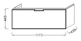 Фото Тумба под раковину Jacob Delafon Reve 120 см, EB1133-G1C белый