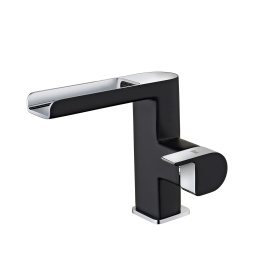 Teka Formentera 62331020NC Смеситель для раковины с каскадным изливом (чёрный - хром)