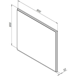 Зеркало Aquanet Nova Lite 90 дуб рошелье LED