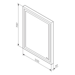 Зеркало с LED-подсветкой Am.Pm Gem (M91AMOX0551WG) серебристый