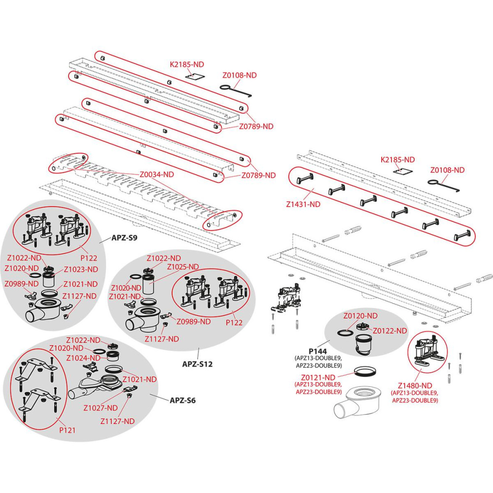 Фото Душевой лоток AlcaPlast (APZ13-DOUBLE9-650) хром