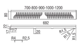 Nobili Fusion AVGR04/07CR Декоративная накладка на сливной канал (хром)