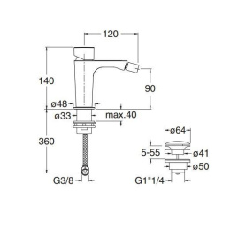 Cristina QUEEN QE32051 Смеситель для биде