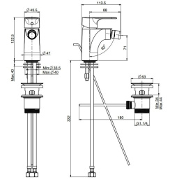 Фото Carlo Frattini Serie 22 F3832CR Смеситель для биде