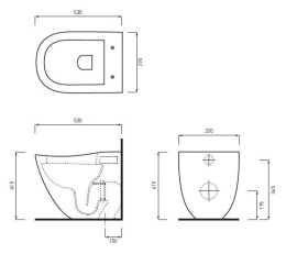 Cielo Fluid FLVA Унитаз напольный-пристенный (белый)