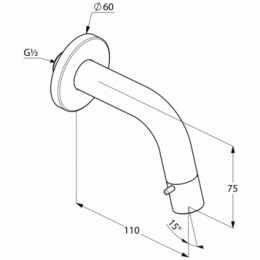 Фото Излив для ванны Kludi Bozz (380170530)