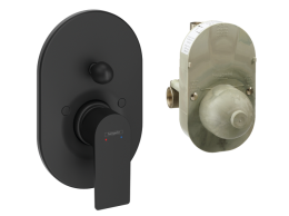 Фото Смеситель для душа Hansgrohe Rebris E (72458670) черный матовый