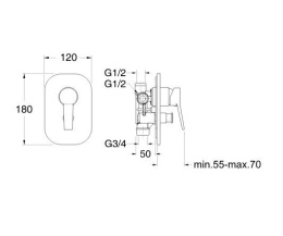 Cristina Euromade EM64951 Смеситель для ванны