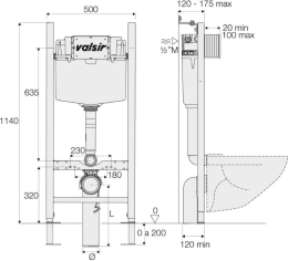 Инсталляция для унитаза Valsir Winner S (VS0853202)