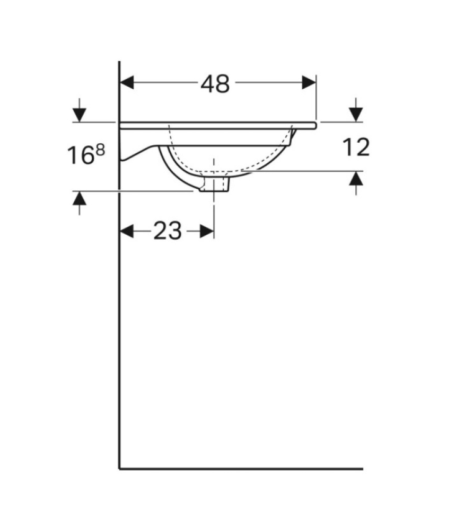 Geberit Acanto 500.643.01.2 Раковина, для мебели