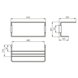 Ideal Standard Connect A9161AA Полка для полотенец