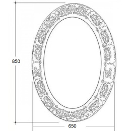 Фото Зеркало овальное Armadi Art NeoArt 511-G золото, 85х65 (полиуретан) эмаль