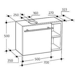 Шкаф - подстолье T0676CT Ideal Standard Small+