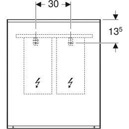 Фото Зеркало Geberit Option Plus 501.071.00.1, 60 х 70 см, со светодиодной подсветкой