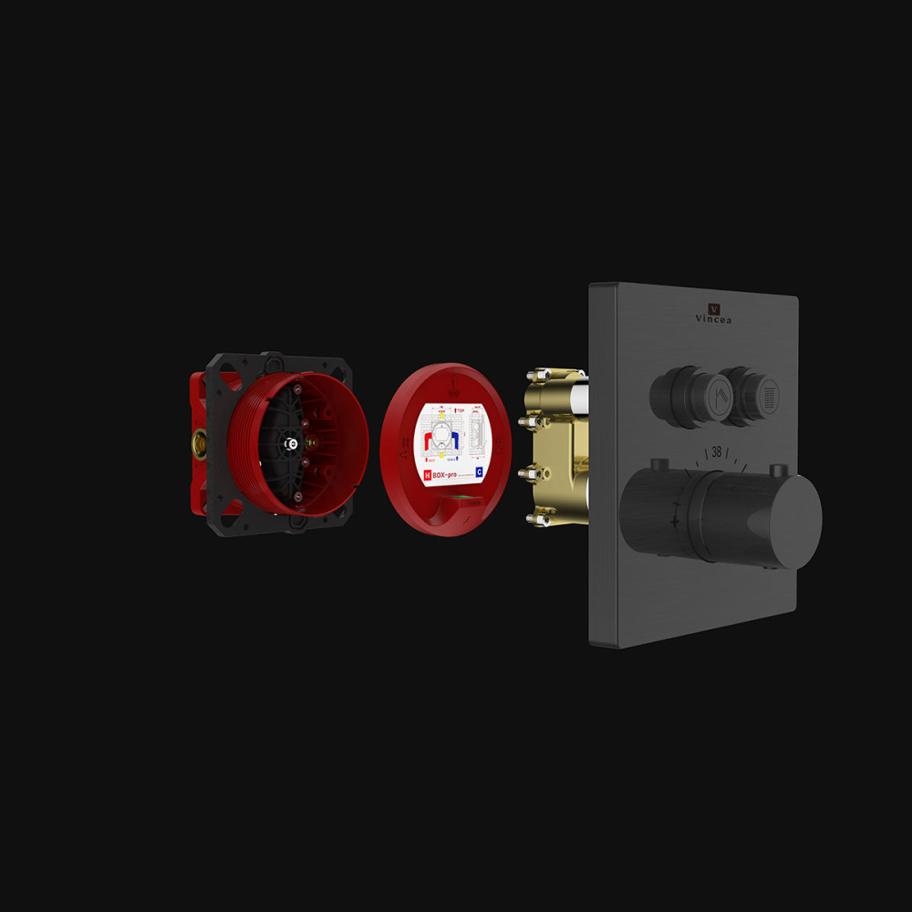 Душевой комплект Vincea (VSFW-3I21T1RMB) черный матовый