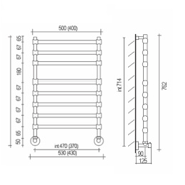 Фото Полотенцесушитель Margaroli Sole 464-8, 46437008WH водяной, белый