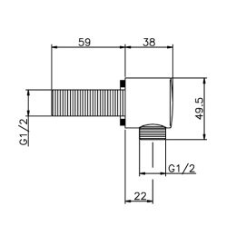 Фото Шланговое подсоединение Cisal Shower (DS01732040) черный