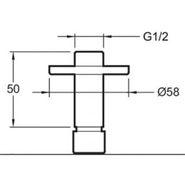 Держатель для верхнего душа Jacob Delafon Eo E889-CP