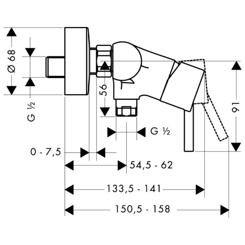 Гигиенический душ Hansgrohe Talis S2 3264032129 комплект