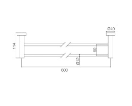 FIMA Carlo Frattini Rotola F6001/60CR Полотенцедержатель на 60 см