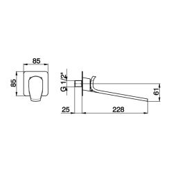 Излив для наполнения ванны Cisal Kawa KA00024039, черный