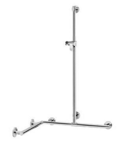 Поручень с душевой штангой Keuco Plan Care 34915016911, хром