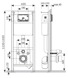 Инсталляция Am.Pm с безободковым унитазом Vitra S50 7740B003-0075 безободковый, сиденье микролифт кл