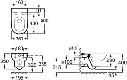 Унитаз подвесной Roca Giralda (346467000) белый