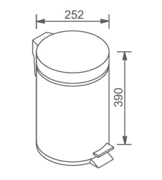 Фото Ведро для мусора Aquanet 8074MB (12 литров)